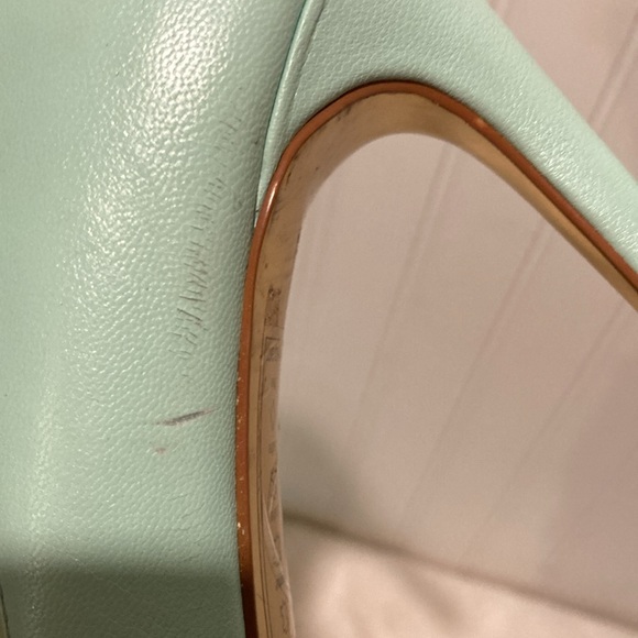 Ted Baker London Mitila Mint Green Leather Heels Size 37.5 - Picture 8 of 10